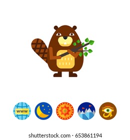 Cartoon Beaver Icon