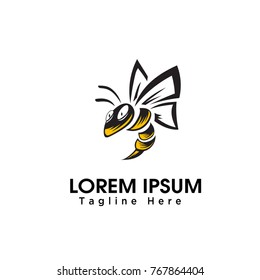 cartoon Bee art logo