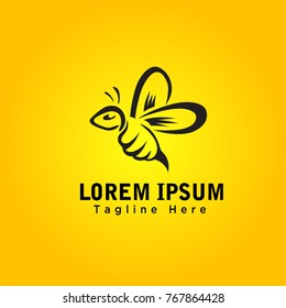 cartoon Bee art logo