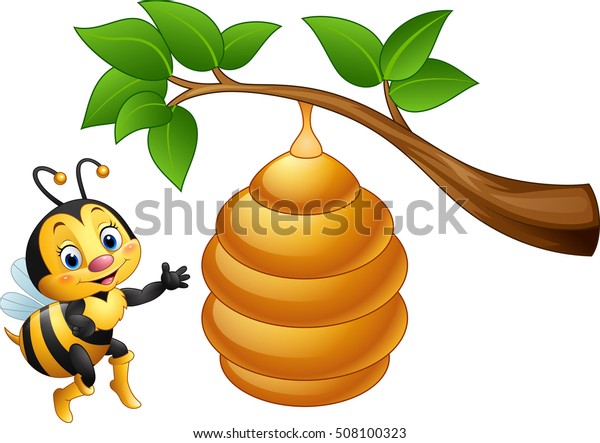 Image Vectorielle De Stock De Dessin D Abeille Et Ruche 508100323