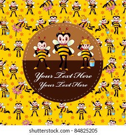 cartoon bee card