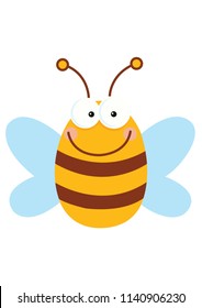 Cartoon bee design isolated in white background