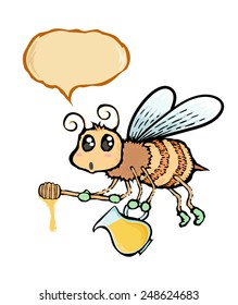 Cartoon Bee. / Drawing it with my hand on the pen-tablet.