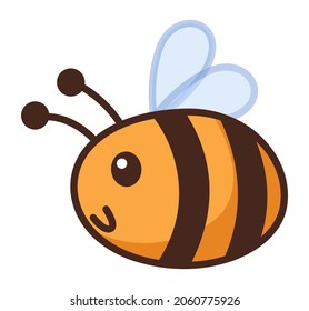 Abeja de caricatura. Burbuja divertida, abejorro, abeja de miel, clipart de avispa