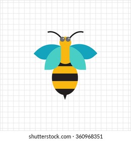 Cartoon bee icon