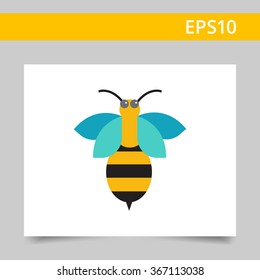 Cartoon bee icon