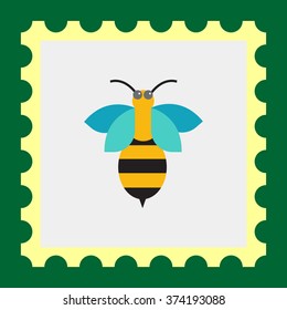 Cartoon bee icon