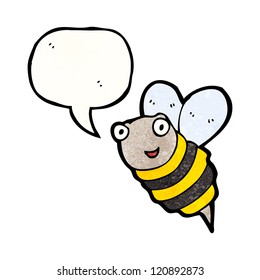cartoon bee with speech bubble