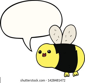 cartoon bee with speech bubble