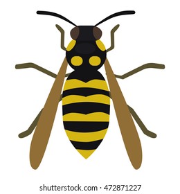 Cartoon bee and sweet yellow bee