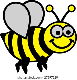 Cartoon Bee three colors
