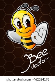 Cartoon bee vector illustration