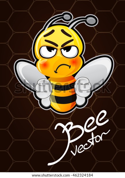 Cartoon Bee Vector Illustration Stock Vector (Royalty Free) 462324184 ...