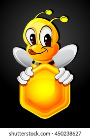 Cartoon bee vector logo