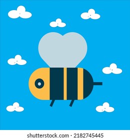 cartoon Bee in vector mode