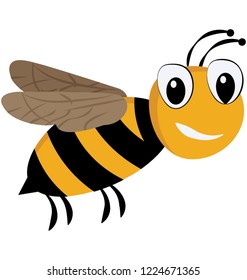 
A cartoon bee with wings 
