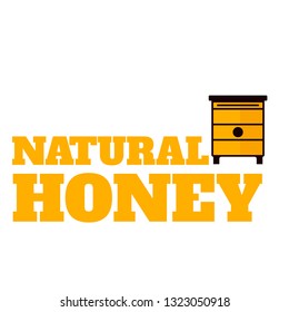 cartoon beehouse logotype vector