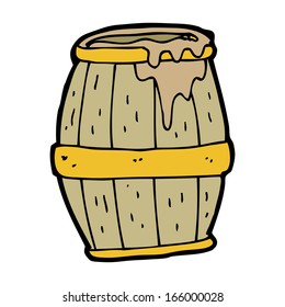 barril de cerveza de dibujos animados
