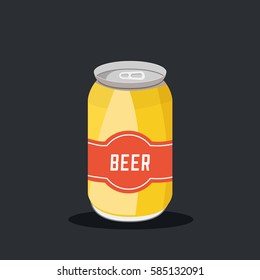 Cartoon Beer Can. Vector Illustration