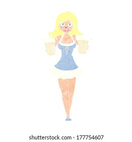 cartoon beer festival girl
