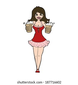 cartoon beer festival girl