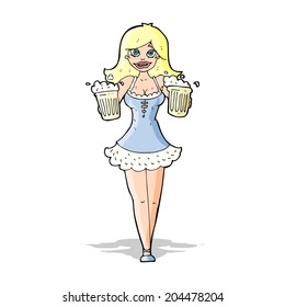 cartoon beer festival girl