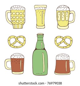 cartoon beer set