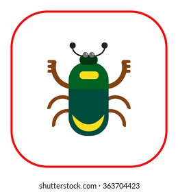 Cartoon beetle icon 1