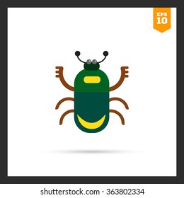 Cartoon beetle icon 1