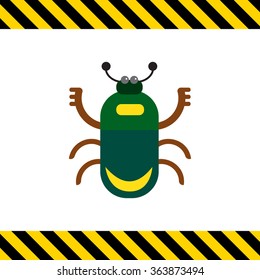Cartoon beetle icon 1