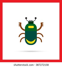 Cartoon beetle icon 1