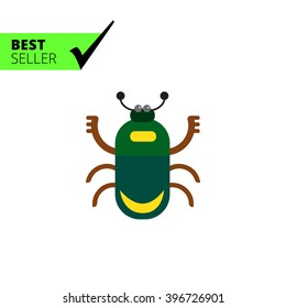 Cartoon beetle icon 1