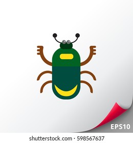 Cartoon beetle icon 1