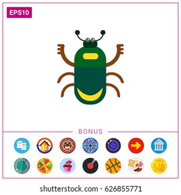 Cartoon beetle icon 1