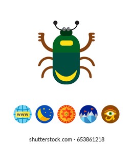 Cartoon beetle icon 1