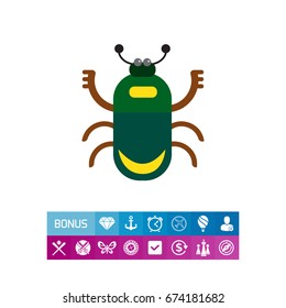 Cartoon beetle icon 1