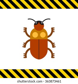Cartoon beetle icon 2