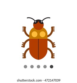 Cartoon beetle icon 2