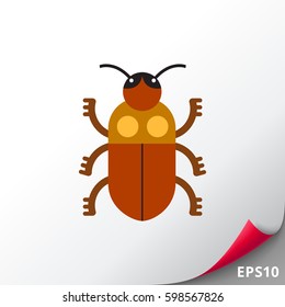 Cartoon beetle icon 2