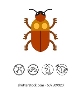 Cartoon beetle icon 2