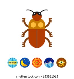 Cartoon beetle icon 2