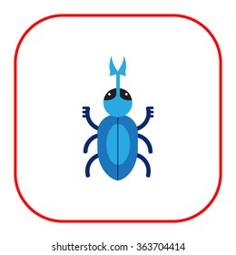 Cartoon beetle icon 3
