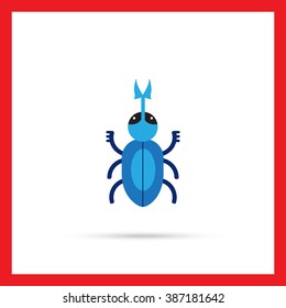 Cartoon beetle icon 3