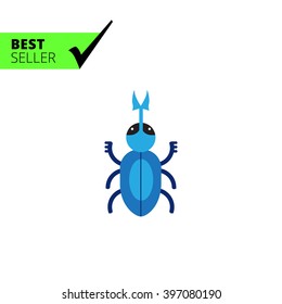 Cartoon beetle icon 3