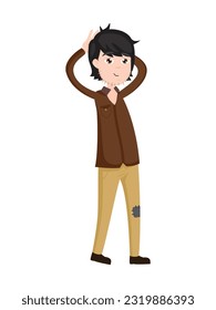cartoon beggar character vector file