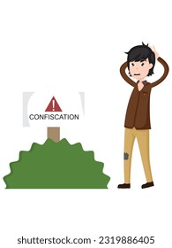 archivo vectorial de carácter de beggar de dibujos animados