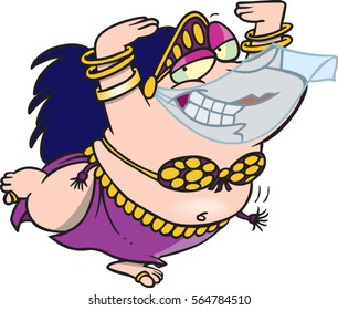 cartoon belly dancer