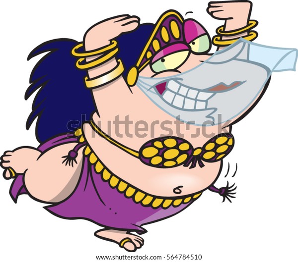 Cartoon Belly Dancer Stock Vector (Royalty Free) 564784510