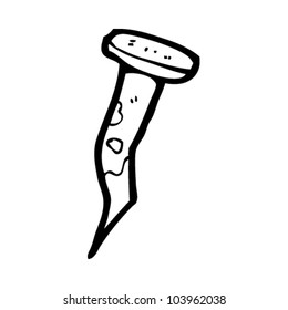 Cartoon Bent Nail Stock Vector (Royalty Free) 103962038 | Shutterstock