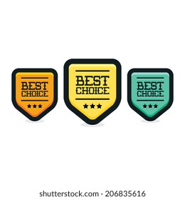 Cartoon Best Choice Labels